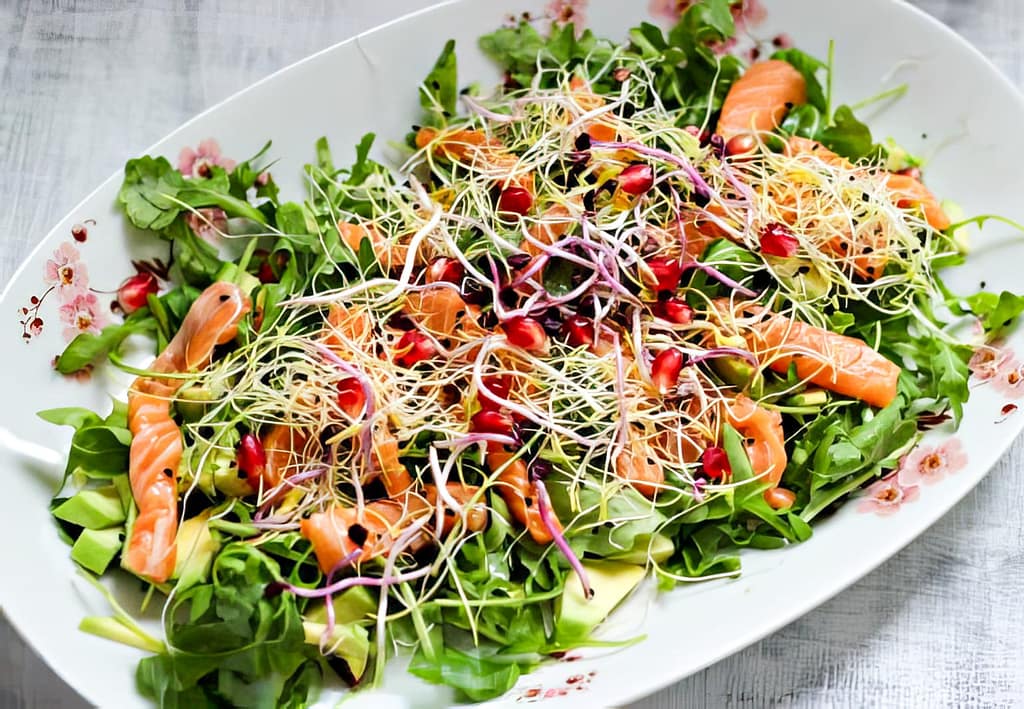 INSALATA DI SASHIMI AL MELOGRANO