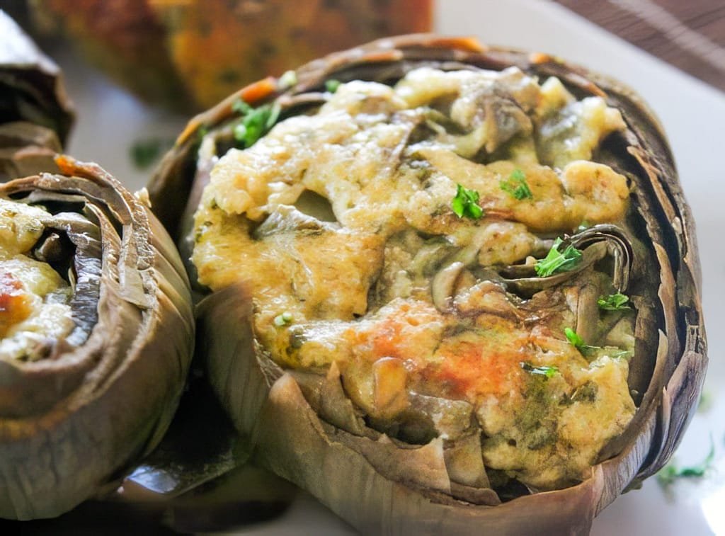 CARCIOFI RIPIENI DI RIGATINO