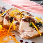 POLPETTONE AI MIRTILLI CON SALSA DI PORTO E ARANCIA