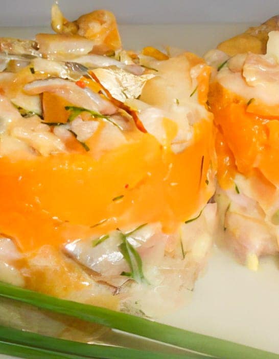 Tartare Bigusto Aringa Affumicata e Zucca Marinate con Chips di Fiori di Zucca