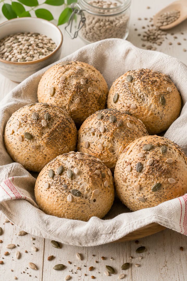 Pane semi integrale fatto in casa con semi misti