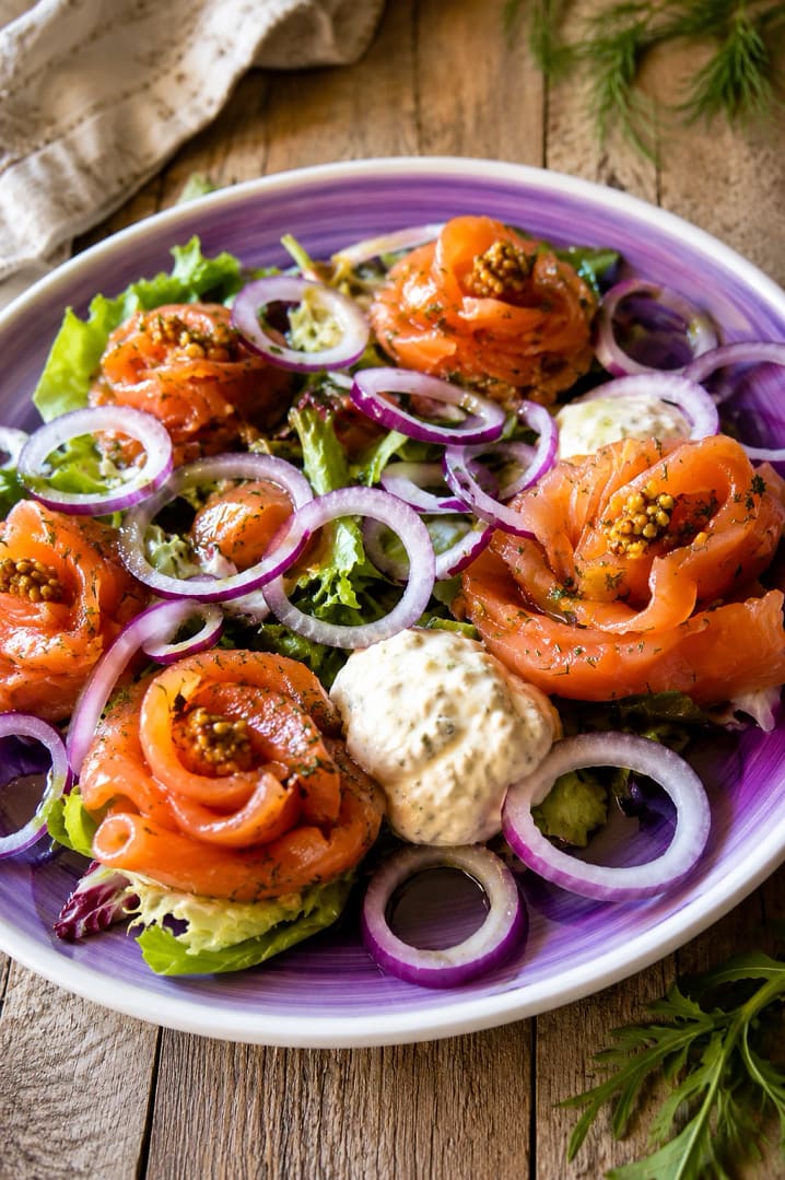 Insalata di salmone affumicato
