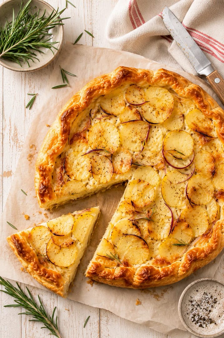 Torta salata di patate e fontina