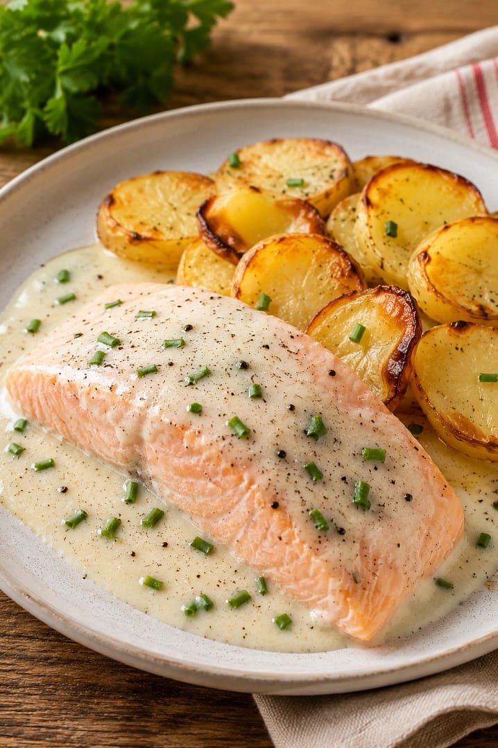 Salmone in salsa cremosa