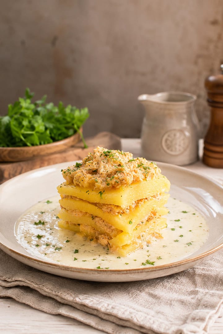 Polenta e baccalà al latte la ricetta cremosa a strati