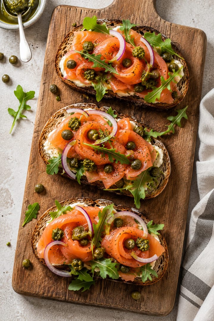 Crostini al salmone affumicato in stile irlandese