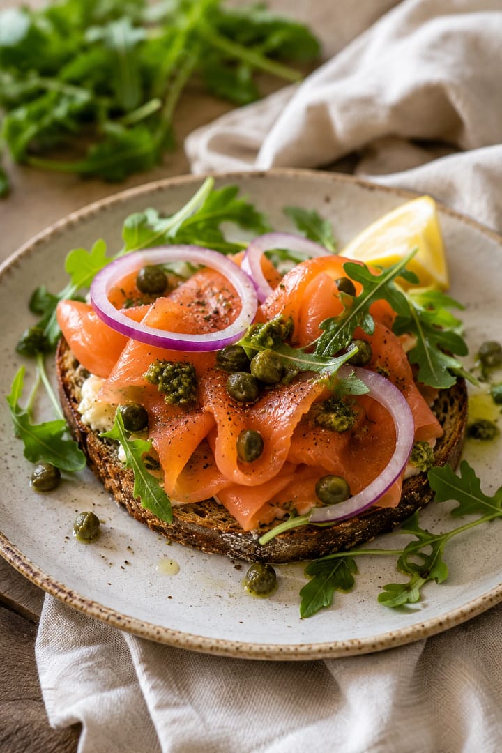 Crostini al salmone affumicato in stile irlandese