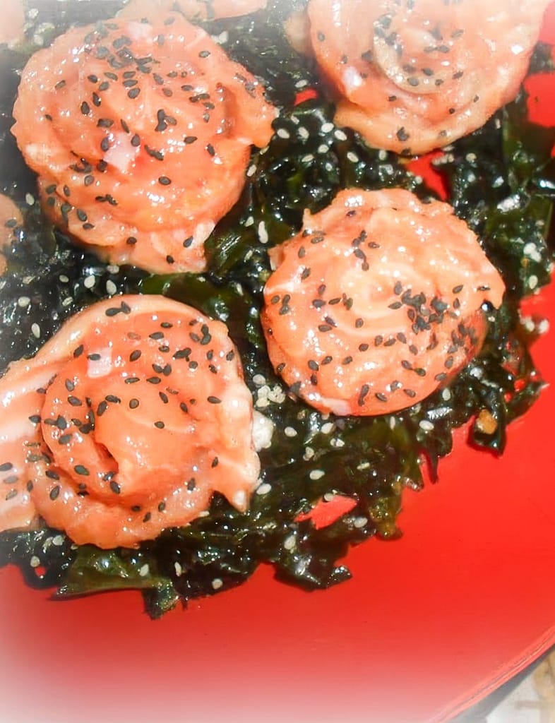 salmone su alzatina