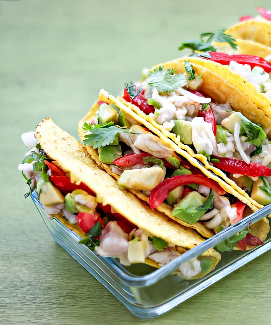TACOS CROCK CON CEVICHE DI SPIGOLA