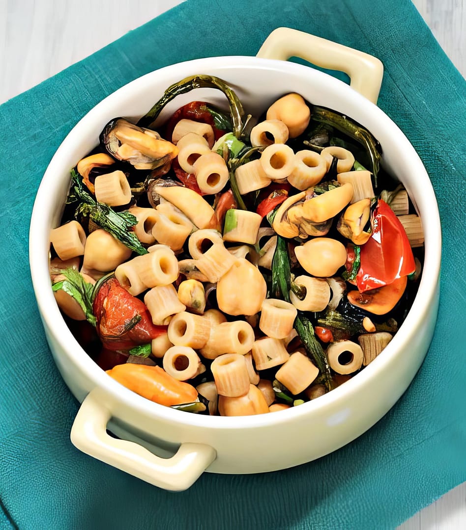 PASTA INTEGRALE CON CECI E COZZE